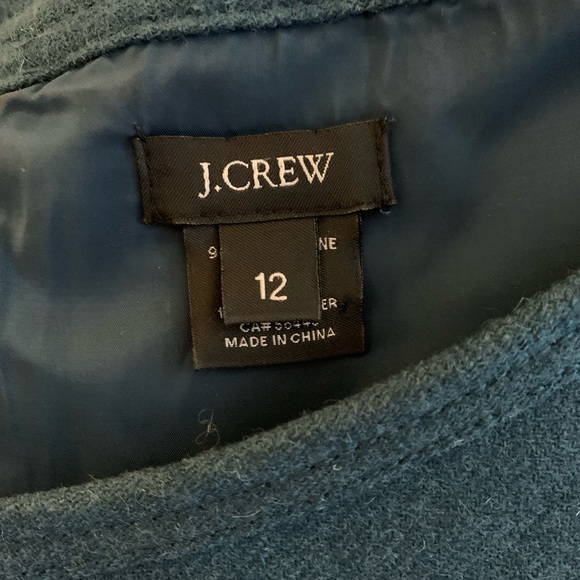 J. Crew Emerald Green Wool Dress - Picture 3 of 7